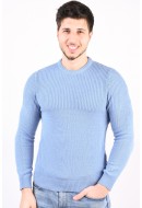Men Sweater Only&Sons Onsal Life Reg 7 Crew Blissful Blue
